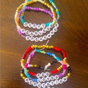 Handmade Taylor Swift friendship bracelets. Can customize if desired.